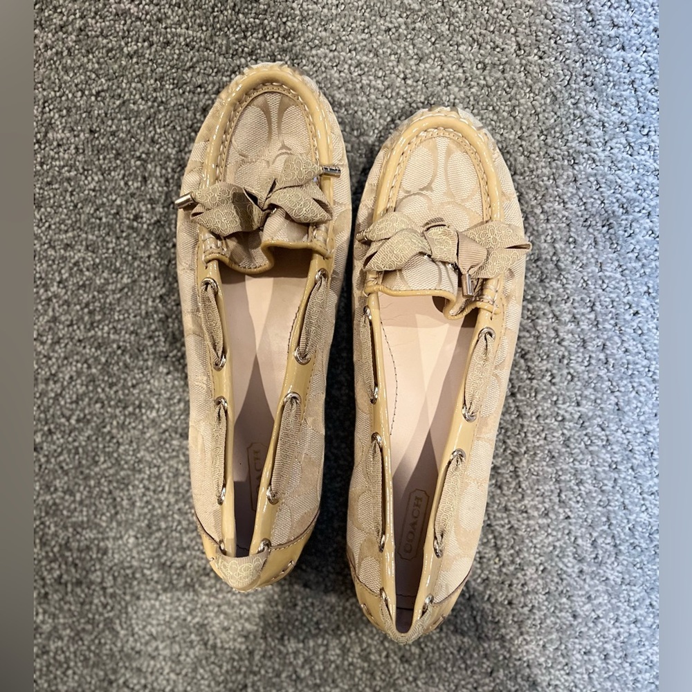 Coach tan loafers